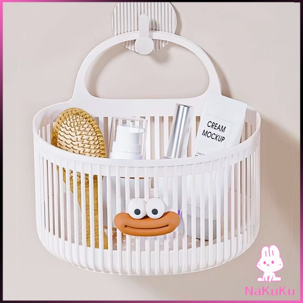 NKK ตะกร้าแขวน ตะกร้าอเนกประสงค์ ติดผนัง เหมาะสําหรับห้องน้ํา 1ชิ้น Storage basket