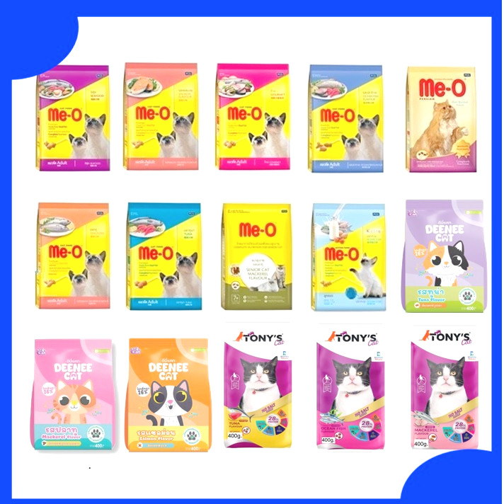 อาหารแมวเม็ด (Me-O) / Tony's Cat / Deenee Cat อาหารสำหรับแมว ถุงเล็กขนาด 400 กรัม