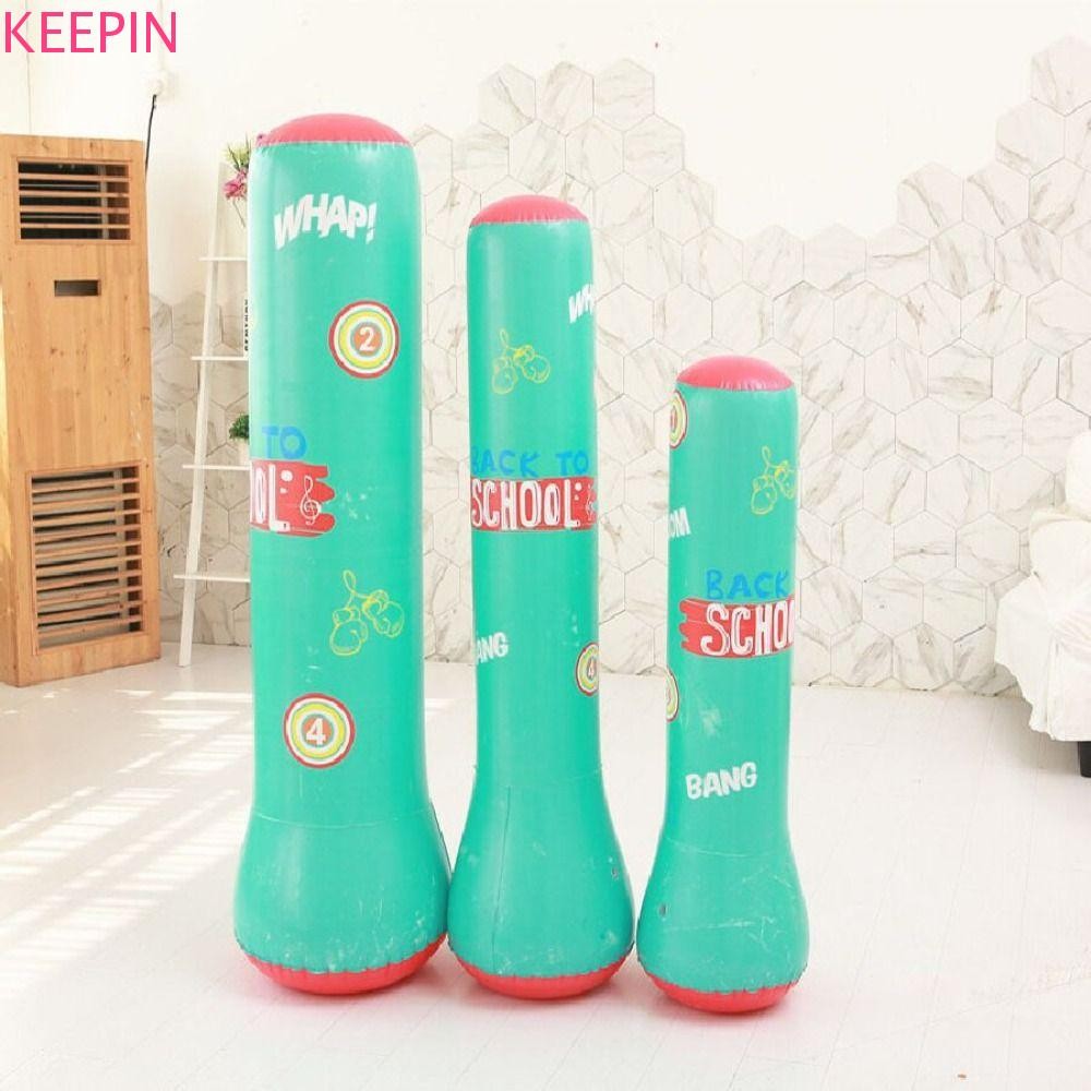 KEEPIN กระสอบทรายชกมวยสําหรับเด็ก, Inflatable หนาเด็ก Punching Bag, กระสอบทรายคิกบ็อกซิ่ง PVC ส่งเสริมการพัฒนา Bounce-Back Fitness Sand Bag Home