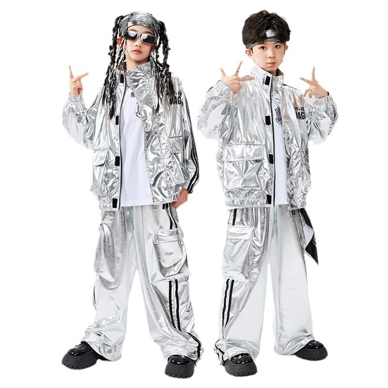 Street Dance เด็กอินเทรนด์เสื้อผ้า Hip Hop หลวม Bright รูปที่ 5