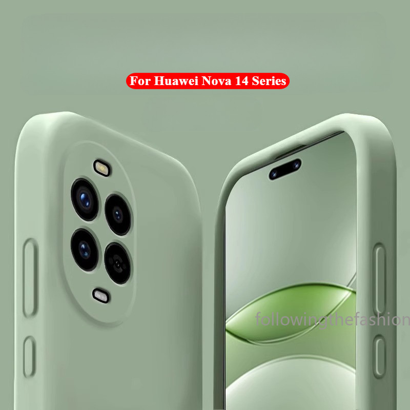 ปลอกสําหรับ huawei Nova 14 2025 huawei Nova14 Nova 14 Pro Nova 14 13 Pro ultra 13i 4G 5G เคสซิลิโคนเหลวโทรศัพท์เต็มกล้องกันชนกลับกันกระแทกปลอก TPU นุ่ม