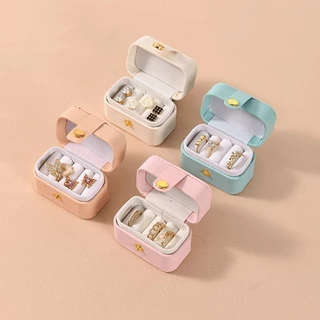 กล่องจิวเวลรี่ กล่องหนัง PU ขนาดเล็กแบบพกพา ใช้ใส่แหวนจิวเวลรี่ (ส่งจากไทย) G3336
