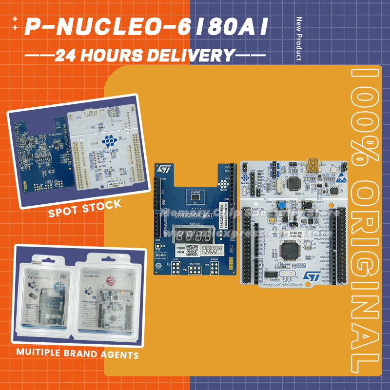 1ชิ้น/ล็อต! The P-NUCLEO-6180A1 รวมชุดเสริมพัฒนาการ X-NUCLEO-6180A1 และ STM32F401RE ใหม่