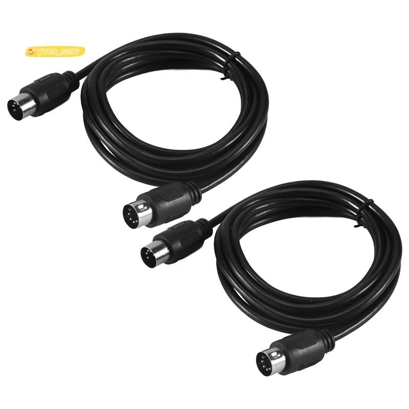 yves_service2-Pack 5-Pin DIN MIDI Cable, 3 ฟุตชายสําหรับชาย 5-Pin MIDI สําหรับคีย์บอร์ด MIDI,คีย์บอร