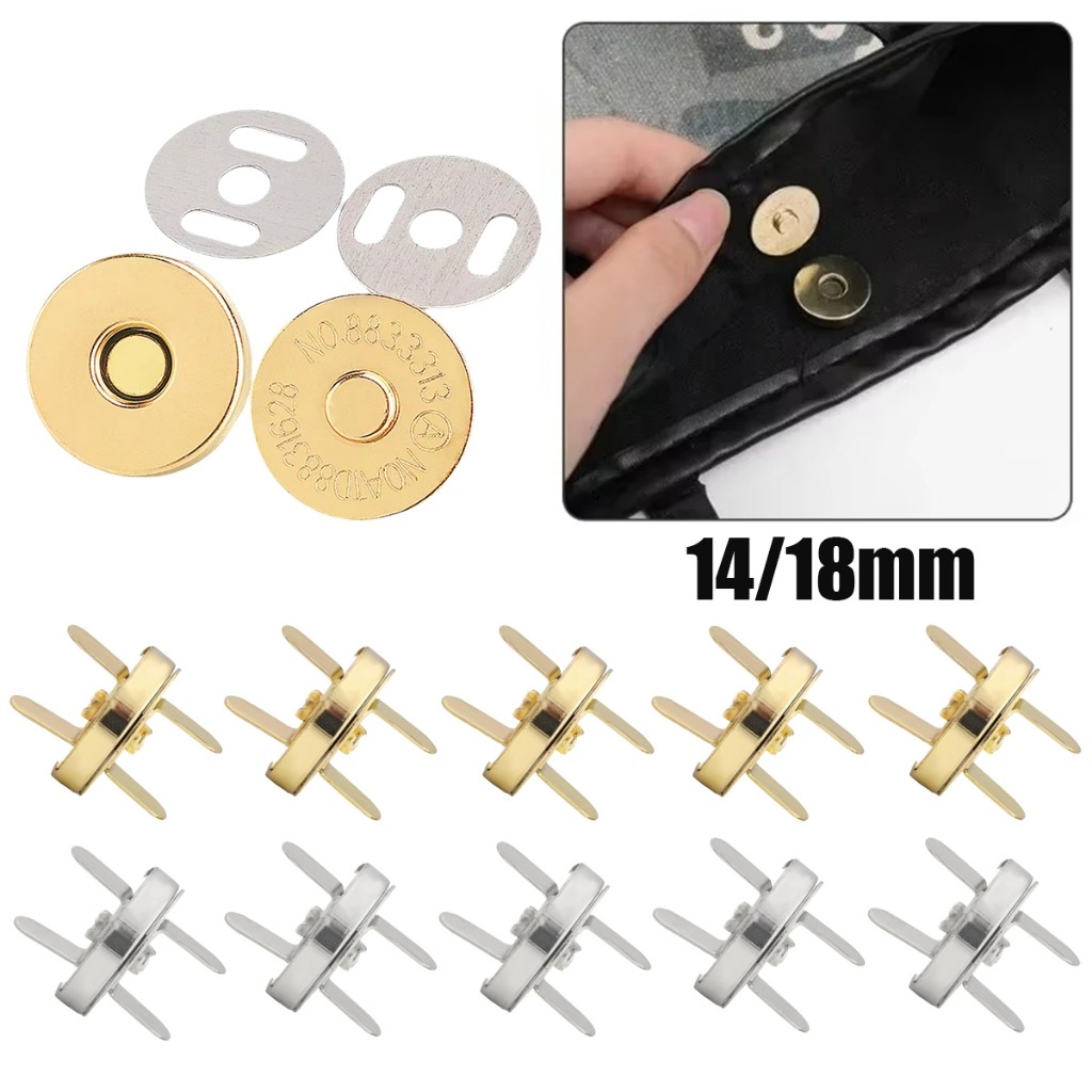 แนะนำ ผ้าม่าน 10ชิ้น กระดุมแม่แหล็กติดกระเป๋า 14MM 18MM กระดุมแม่เหล็ก ติดเสื้อ ผ้าม่าน อเนกประสงค์DIY ราคาพิเศษ มีเก็บเงินปลายทาง