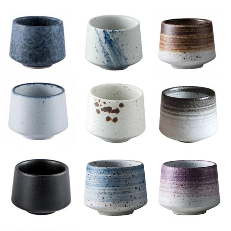 [แนะนํา] Micron Creative ถ้วยกาแฟเซรามิคสไตล์นอร์ดิก Handy Cup ถ้วยชาขนาดเล็กสโตนแวร์ Hand-Colored Necking Cup 200ML