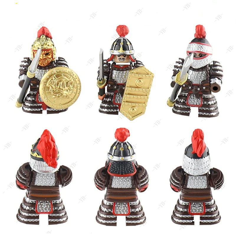 ของเล่นเพื่อการศึกษา ทหารโบราณตัวเลขเกราะสีดํากองทัพยามรุ่นของเล่น