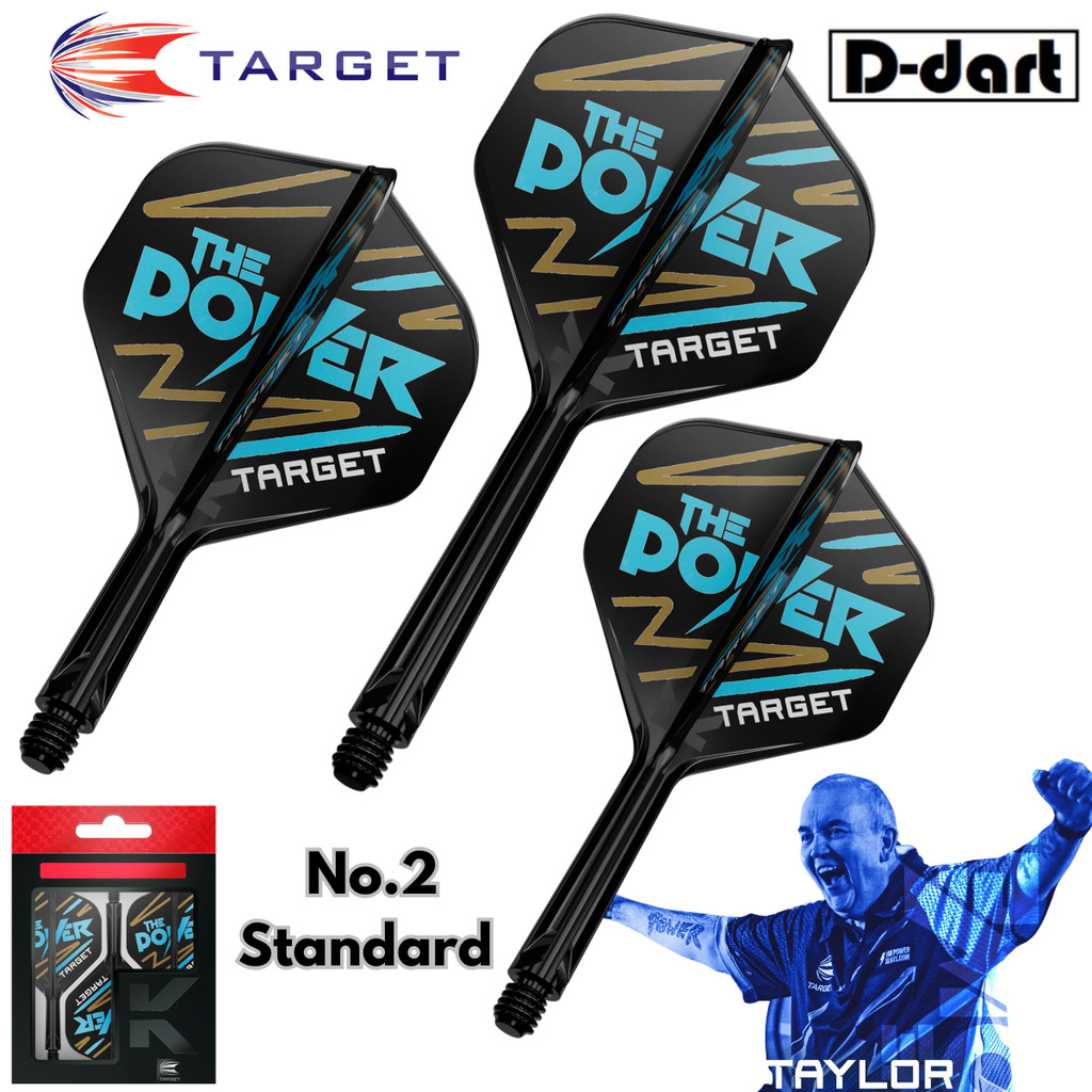 TARGET K FLEX DARTS FLIGHT-No.2STANDARD THE POWER (PHIL TAYLOR) K-Flex Integrated Dart Flights