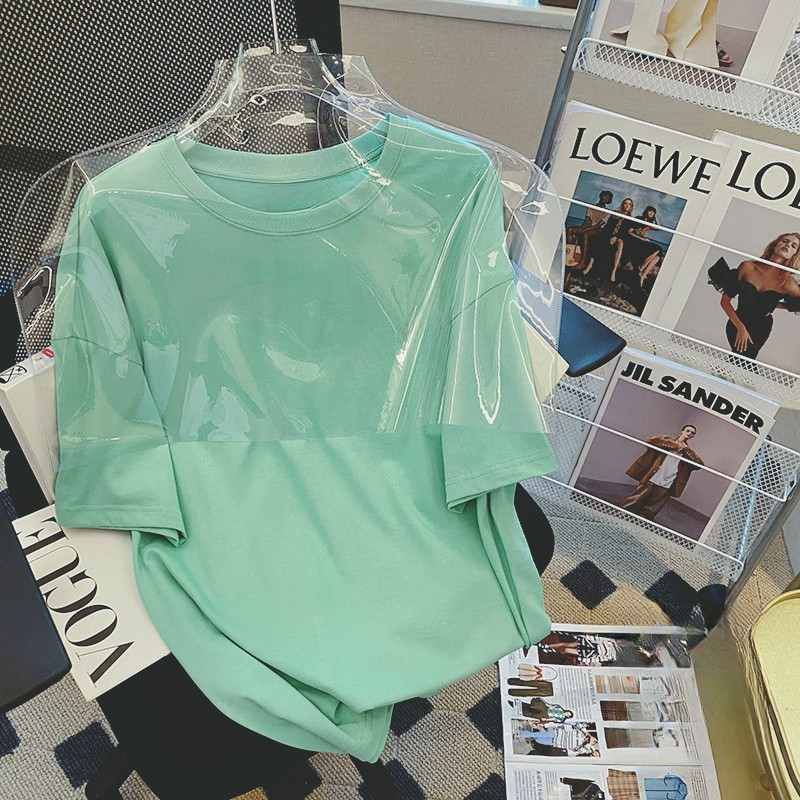 ONETEE[COD]🍀เสื้อยืดโทนสีเขียว มิ้นท์ ใส่สบาย ไม่ร้อน คอตตอน ผ้าCOTTON100% เนื้อนุ่ม สีไม่ตก unisex จัดส่งจากประเทศไทย