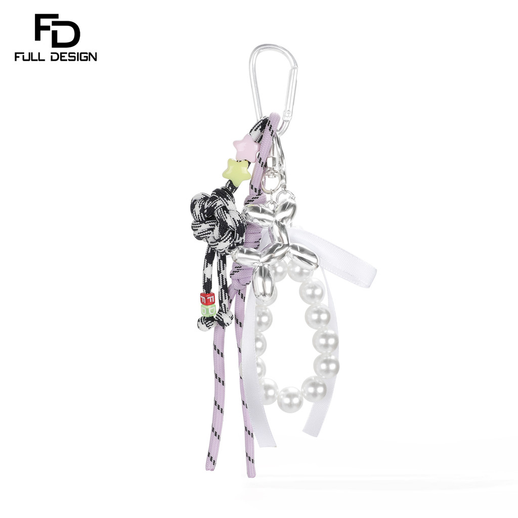 FULL DESIGN Purple Bag Charms Key Chain พวงกุญแจตกแต่งกระเป๋า สายคล้องกุญแจ สายคล้องโทรศัพท์