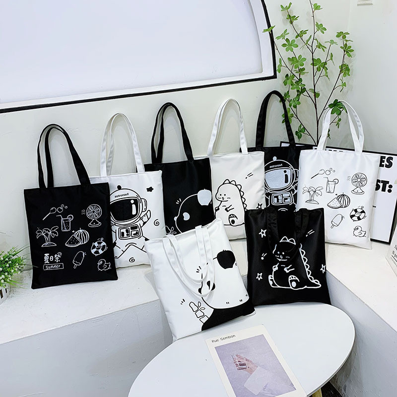 🛒FF.shop🛒กระเป๋าสะพายผ้าแคนวาส มีซิป เป๋าสะพายไหล่ สไตล์มินิมอล พร้อมส่ง #BAG033