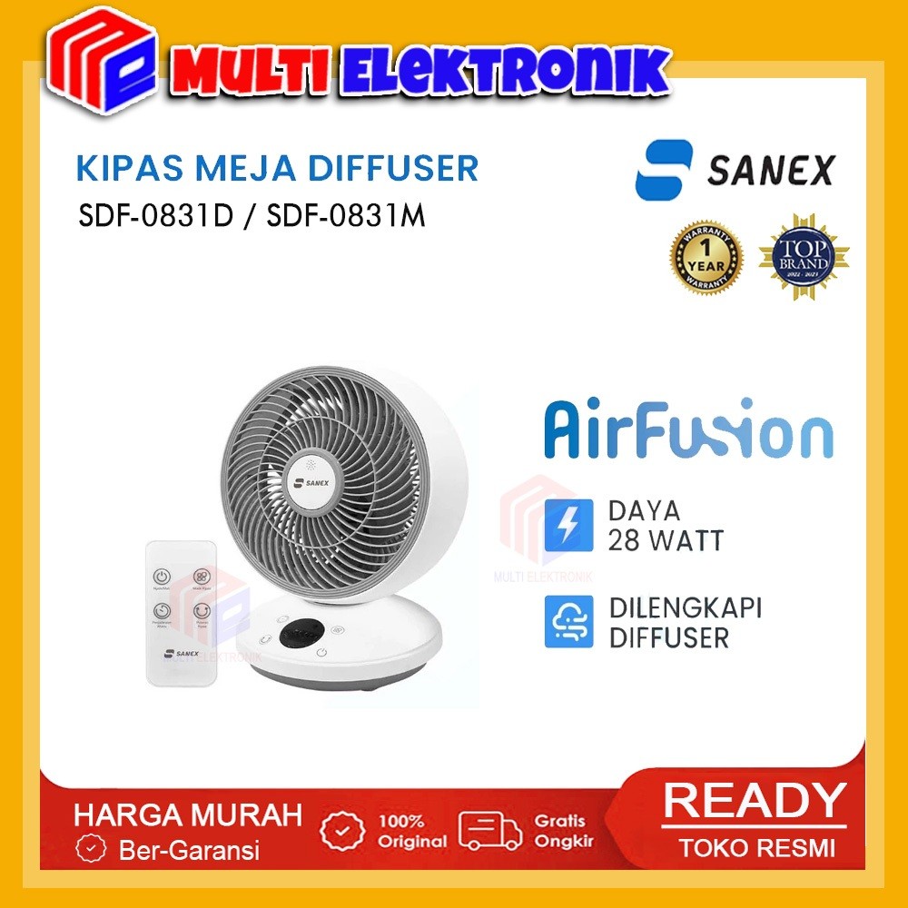 Sanex SDF-0831D / SDF-0831M พัดลมตั้งโต๊ะ 8 นิ้ว