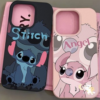 Lovely Stitch สำหรับ เคส IPhone 16 11 15 13 12 14 Pro Max XR X XS 7Plus 8Plus Max 7 8 Plus SE เคสโทรศัพท์คู่ เคสไอโฟน16