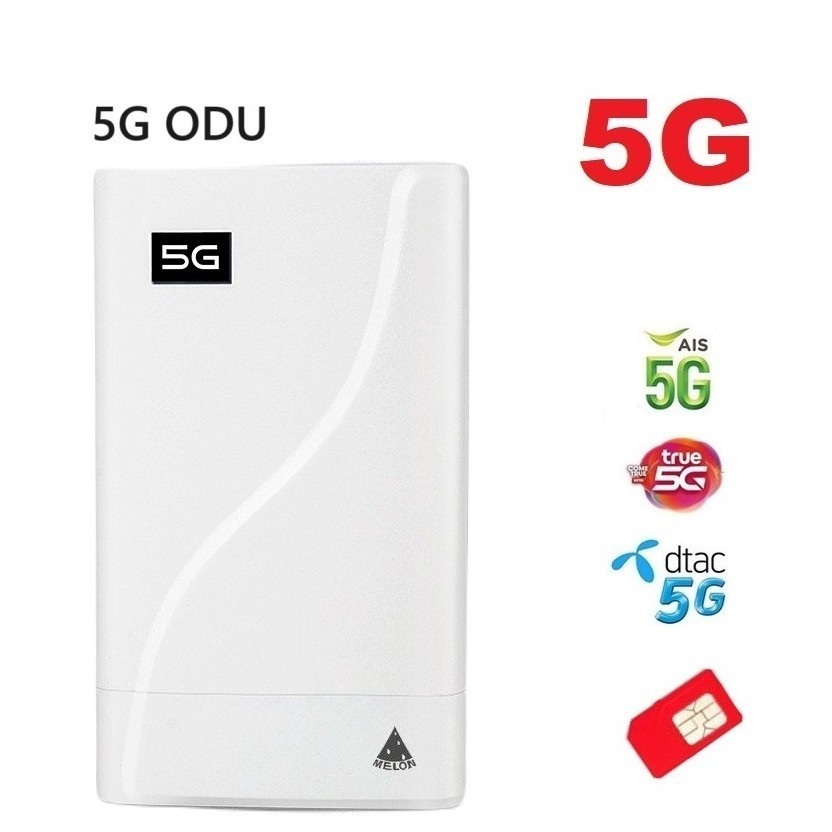 5G Outdoor ODU Router 4x4 MIMO High Gain Antennas With Sim Card 4G 5G NSA ,SA AIS DTAC TRUE NT