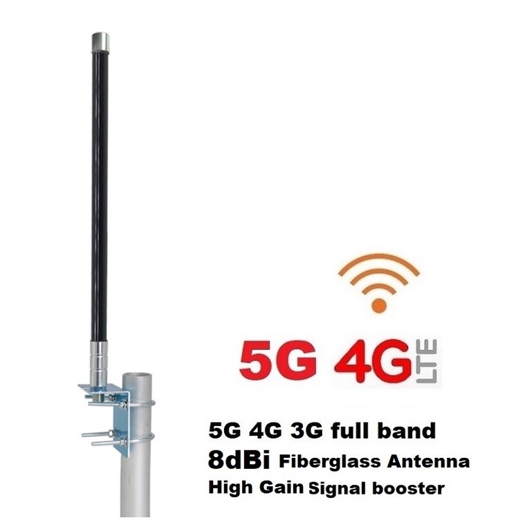 5G 4G 8dBi Fiberglass Antenna IP67 Base station Outdoor Long range 600~6000Mhz