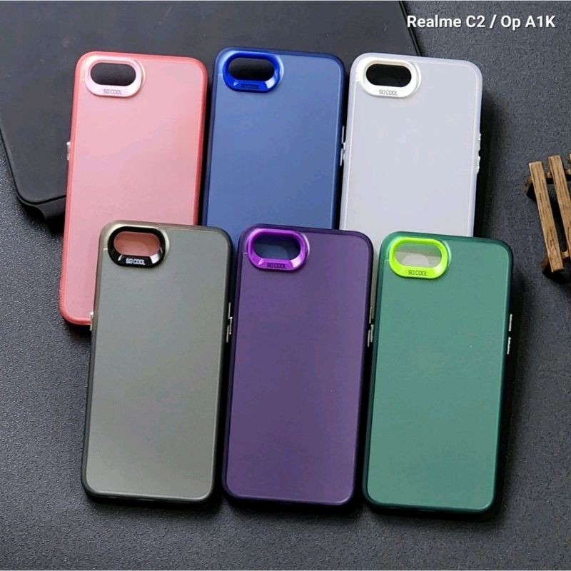 HARDCASE / OPPO A1K /REALME C2 CASE SOCOOL CASING IMD HYBRID PLATE HOLOGRAM OPPO A1K REALME C2 iStor