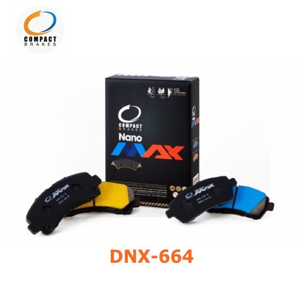Compact Nanomax ผ้าเบรคคู่หลังสำหรับ Honda Civic E,EL ปี 2016-ON, Civic VTEC 1.5 Turbo/ Turbo RS ปี 