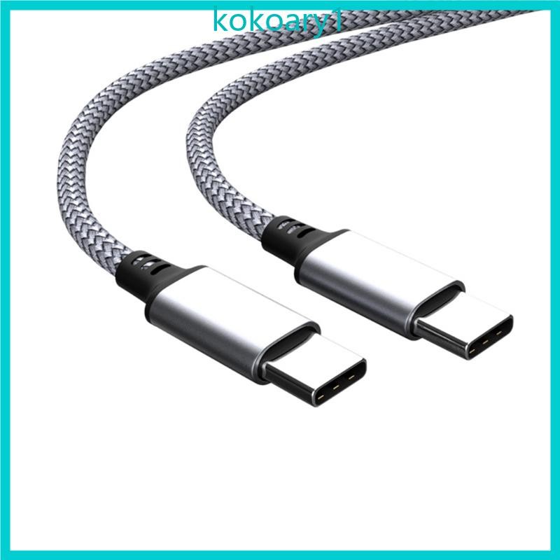 KOKO PD60W สาย USB C ถึง Type C PD60W ความเร็วการชาร์จข้อมูลสายถักไนลอน