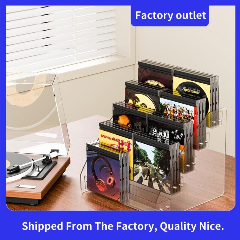 CD Holder 5 ชั้น, Clear CD Organizers, CD Display Rack ถือสูงสุด 30 มาตรฐาน DVD สําหรับ Media Shelf 