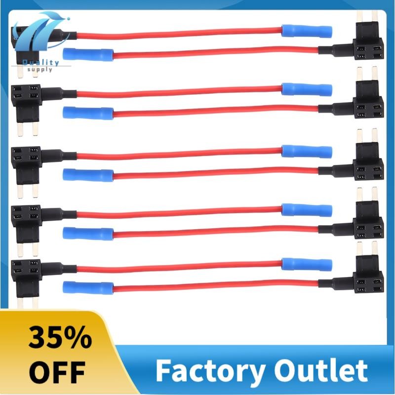 10 แพ็ค - 12V รถ Add-a-cuit Fuse TAP อะแดปเตอร์ Mini Blade Fuse Holder