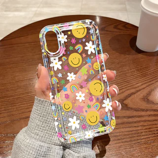 ดอกไม้ เคสไอโฟน เคส For iPhone 11 13 16 15 12 14 Pro Max XR 6 7 8 Plus พสัส XS Max เคสใส เคสลายการ์ตูน เคสทรศัพท์