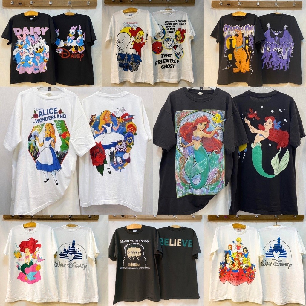 REOY_STUDIO cotton 100% เสื้อยืดแขนสั้นคอกลมเสื้อวินเทจ การ์ตูนเอนิเมะ งานวง ผ้าเฟต งานใหม่  [M-3XL]