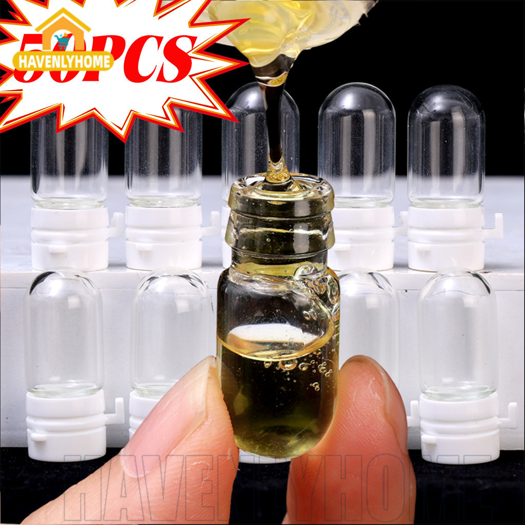 [ชม.&ล]ขวดหยดแก้วใสขนาด 1.5 มล. (10 ชิ้นชุด) - การออกแบบฐานกลมสําหรับเซรั่ม/น้ํามันทําความสะอาดภาชนะเดินทางที่ทนต่อการแตกร้าวพร้อมเคล็ดลับที่แม่นยํา