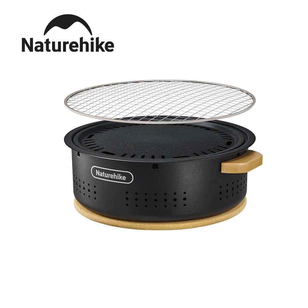 Naturehike เดสก์ท็อปเตาบาร์บีคิวบ้านกลางแจ้งตั้งแคมป์แบบพกพาบาร์บีคิวเตาถ่านเตาบาร์บีคิว
