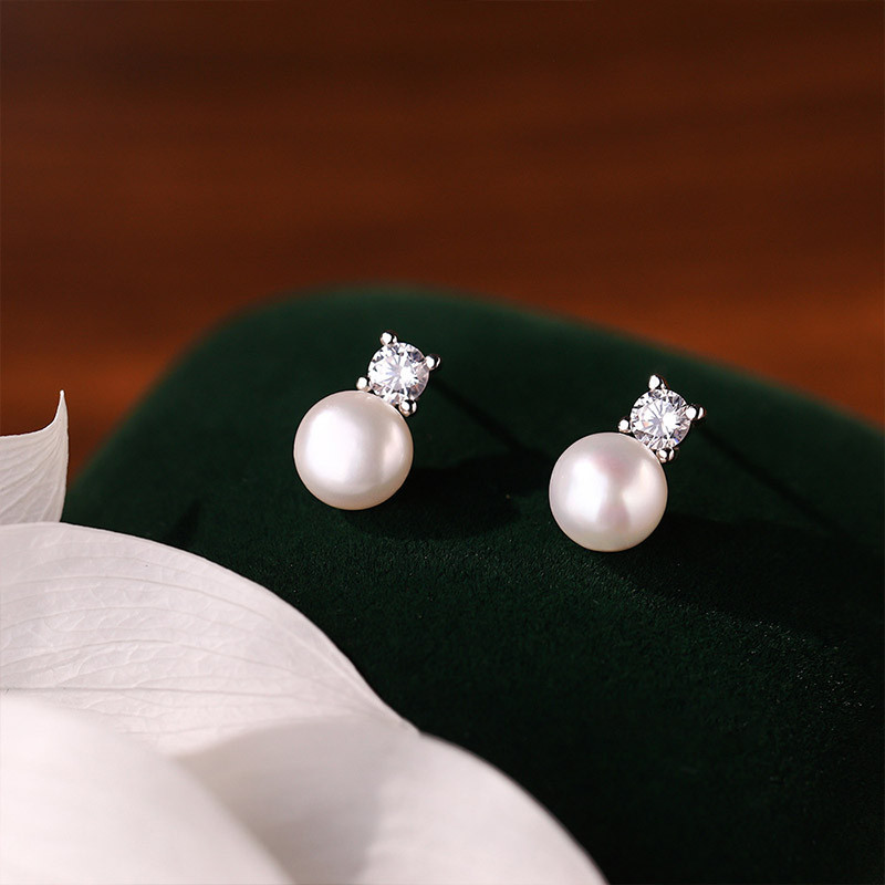 COD-Light Luxury,Zircon,Pearl,Earrings,Exquisite,High-end,Earrings,Retro,Simple,Earrings