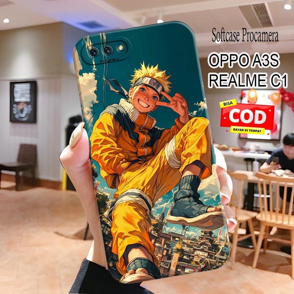 ProCamera Softcase สําหรับ OPPO A3S REALME C1 OPPO A1K REALME C2 - PROCAMERA SOFTCASE - NARUTO ANIME