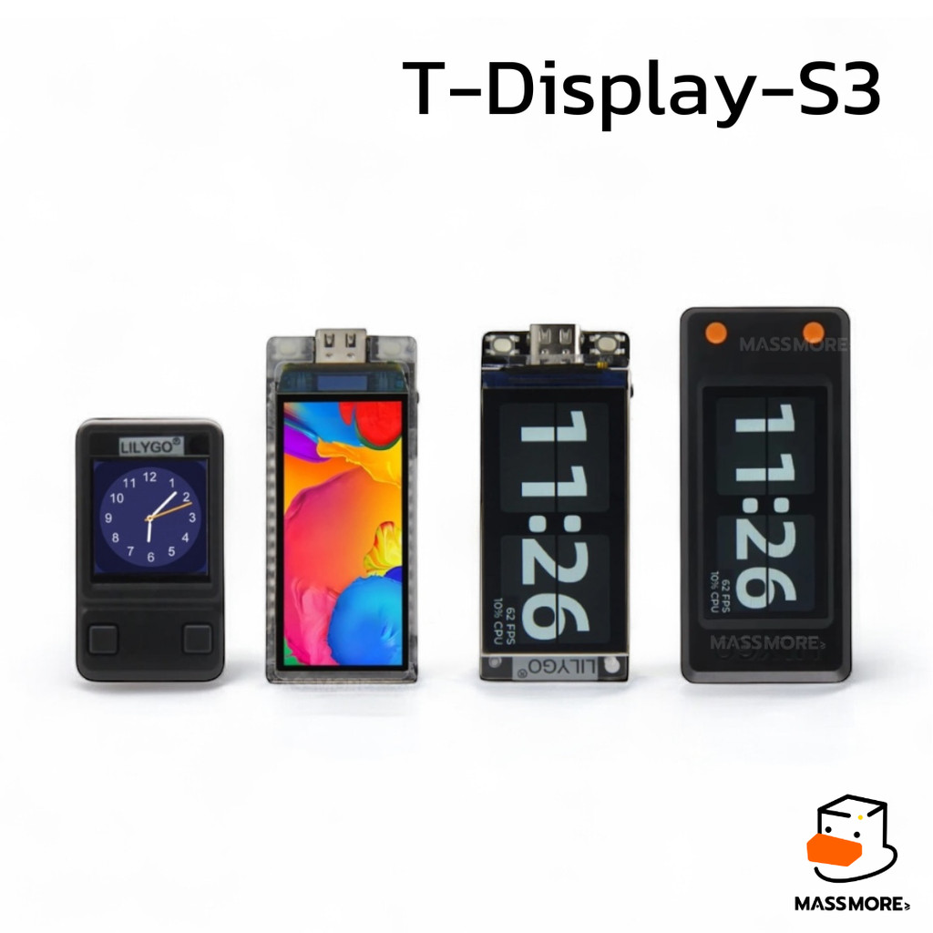 โมดูลหน้าจอ T-Display-S3 1.9 T-QT ESP32-S3 TDisplay AMOLED 1.91 ESP32 TTGO Lilygo LVGL Arduino พร้อม