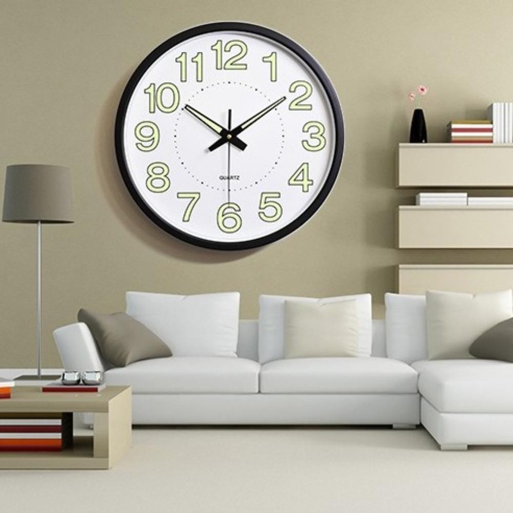 JARREDIW เรืองแสงใน Dark นาฬิกา, 12 นิ้ว Non-Tiking Wall Clock,โมเดิร์นประหยัดพลังงานพลาสติกแขวนเงียบนาฬิกาควอตซ์ห้องครัว ราคา ถูกที่สุด ดีลบีเคเค แกลเลอรีภาพที่ 3