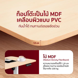 Fennix โต๊ะปรับระดับไฟฟ้า Ergonomic Desk | โต๊ะทำงานเพื่อสุขภาพ ปรับสูง-ต่ำได้ | รับประกัน 3 ปี