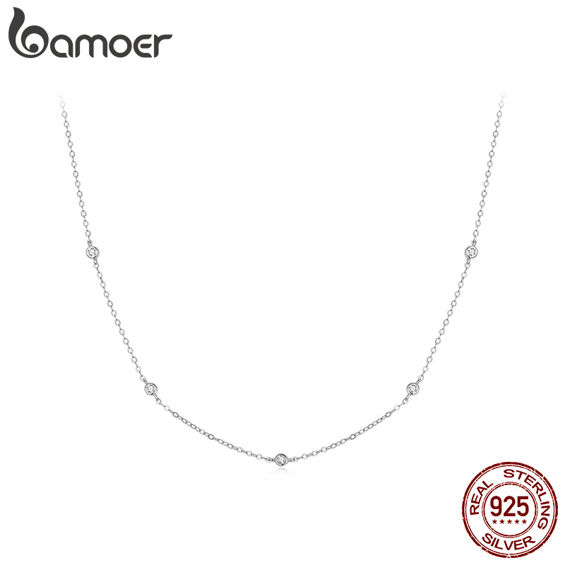 Bamoer قلادة فضة 925 بمويسانيت