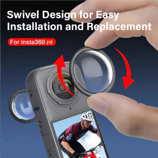 2PCS เลนส์กล้องฟิล์มสําหรับ Insta360 X6 X5 X4 Air X3 X2 PC เลนส์ Guard Cover Protector สําหรับ Insta360X5 Insta360X6 X4Air Insta360X3 Anti-Scratch ป้องกันกีฬากล้อง