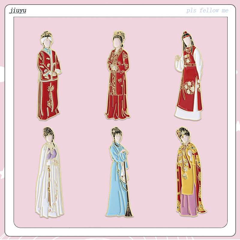 The Dream of Red Mansion เคลือบ Pins การ์ตูนตัวอักษร Badge คอสเพลย์เข็มกลัดโลหะอุปกรณ์เสริมของขวัญ