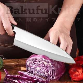 TLY Bakufu มีดครัวสไตล์ญี่ปุ่น ใบมีดหนา เหล็กคุณภาพ คมจัด ด้ามไม้แท้ รุ่น DB-R08