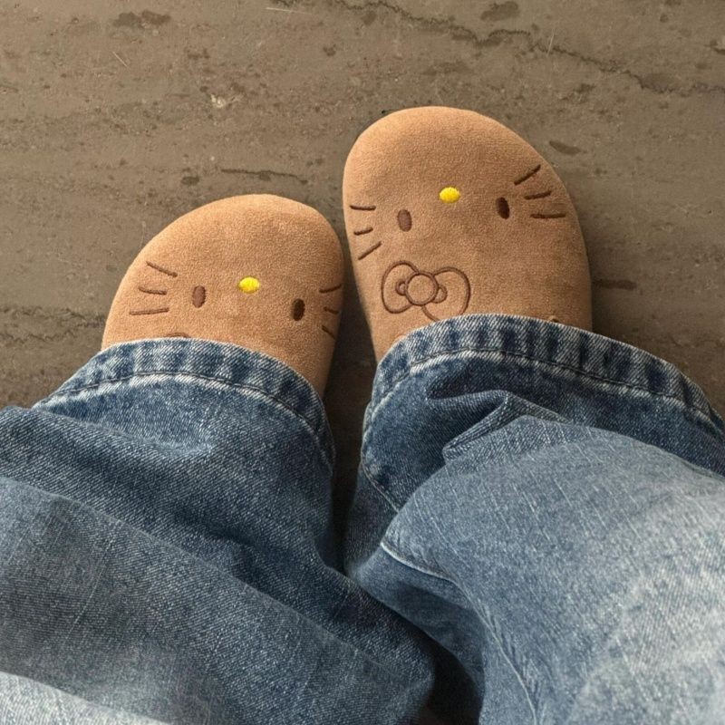 Hello Kitty Cute Birken Shoes Women Summer New Thick Sole Outer Wear Sandals