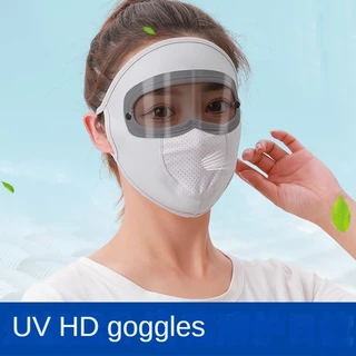 หน้ากาก กันแดด แว่นใส กันลม UPF50 + ป้องกัน UV ผ้าคลุมหน้า คลุมหน้า กันฝุ่น ระบายอากาศดี นุ่มสบาย สำหรับการปั่นจักรยาน