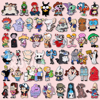 เข็มกลัด โลหะผสม ลายการ์ตูนอนิเมะ 100 แบบ อุปกรณ์เสริม สําหรับเพื่อน นักเรียน เด็ก กระเป๋าเป้สะพายหลัง