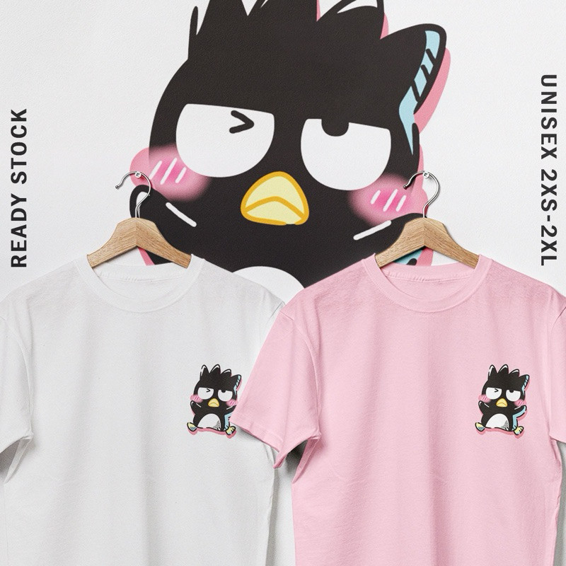 S-5XL SANRIO BADTZ-MARU CARTOON COTTON TSHIRT SHORT SLEEVE UNISEX KIDS เสื้อยืดฮิปฮอป