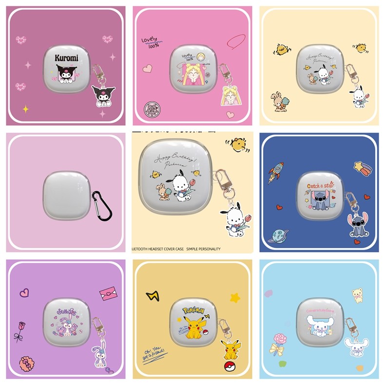 สําหรับ SHOKZ OpenFit 2 กรณีการ์ตูนโปร่งใสหูฟังซิลิโคนน่ารักสําหรับ SHOKZ OpenFit2 T920 Hearphone อุ