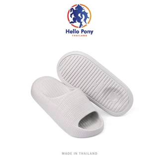 Hello Pony รองเท้าแตะแบบสวม รองเท้าอุ้งเท้าแมว รุ่นMHM4013 EVA พื้นหนานุ่ม ลายตาราง ผู้ชายและผู้หญิง