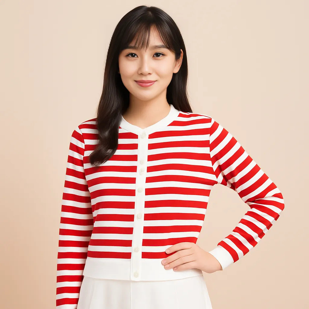 NAJWA - WOMENS STRIPE CARDIGAN / LAURA CARDIGAN / WOMENS CARDIGAN / STRIPE