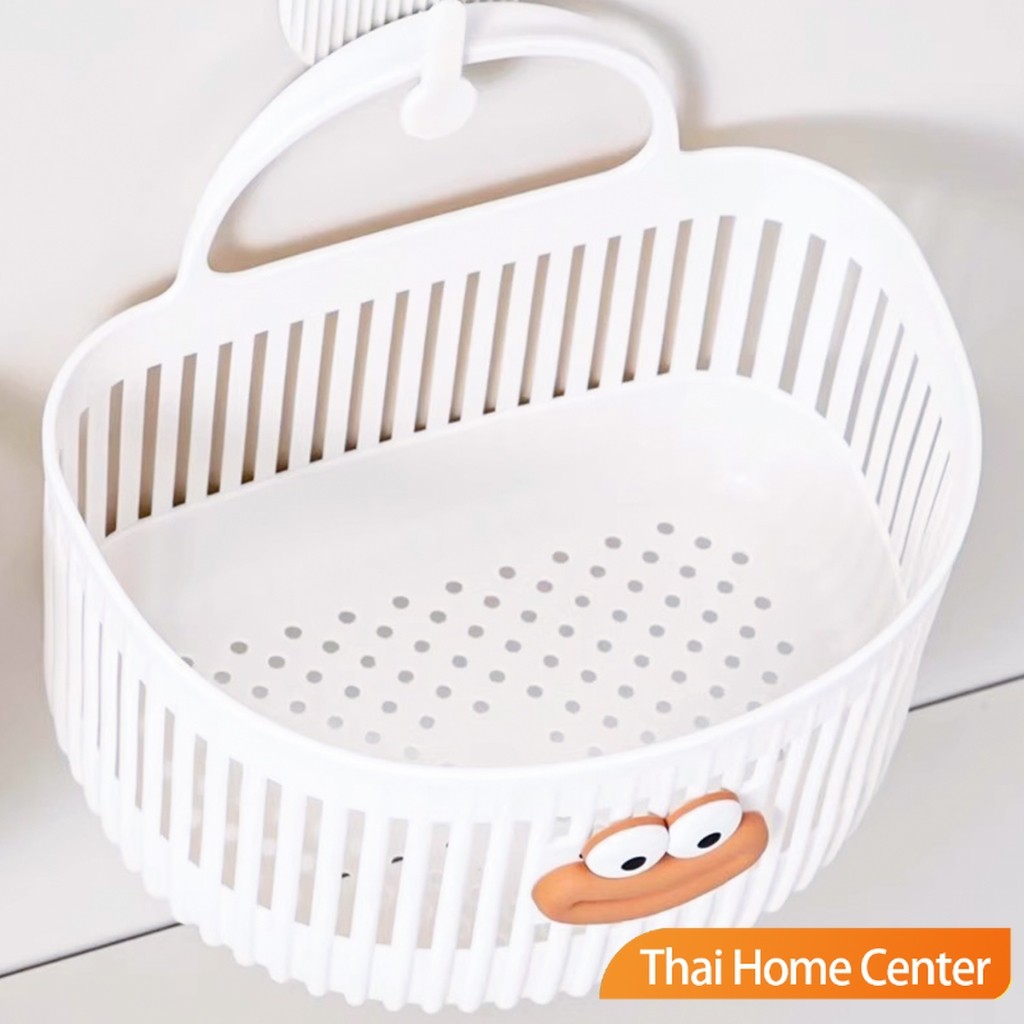 Thaihome ตะกร้าแขวน ตะกร้าอเนกประสงค์ ติดผนัง เหมาะสําหรับห้องน้ํา 1ชิ้น Storage basket - รูปที่ 2