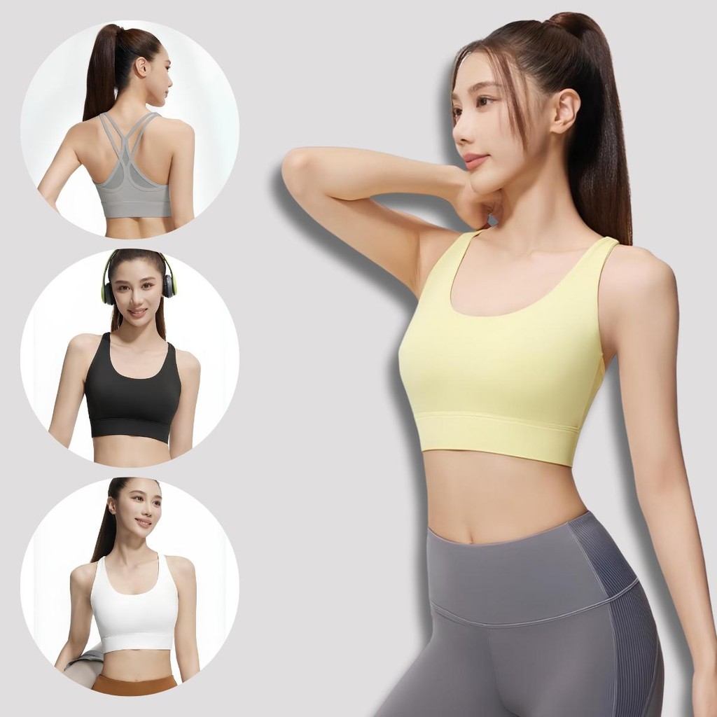 เสื้อออกกำลังกาย Sport Bra สปอร์ตบราสายไขว้ 💪 ใส่สบาย กระชับทุกการเคลื่อนไหว สปอร์ตบรา บราโยคะผู้หญิง กระซับเต้า รองรับ