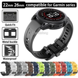22 มม.26 มม.นาฬิกา QuickFit สายซิลิโคนสําหรับ Garmin Fenix 8 7 Pro 6 5x Forerunner 965 935 945 Instinct E Approach S62 S70 Enduro Epix MARQ tactix Descent MK3i G1 D2