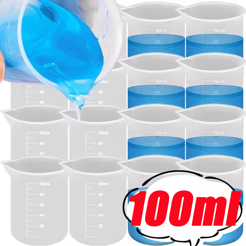 ถ้วยตวงใส 100 มล. / เหยือกตวงเหลว / ถ้วยบีกเกอร์ขนาดพลาสติก