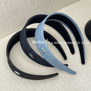 ที่คาดผมหญิงห่วงผมผ้ายีนส์อินเทรนด์