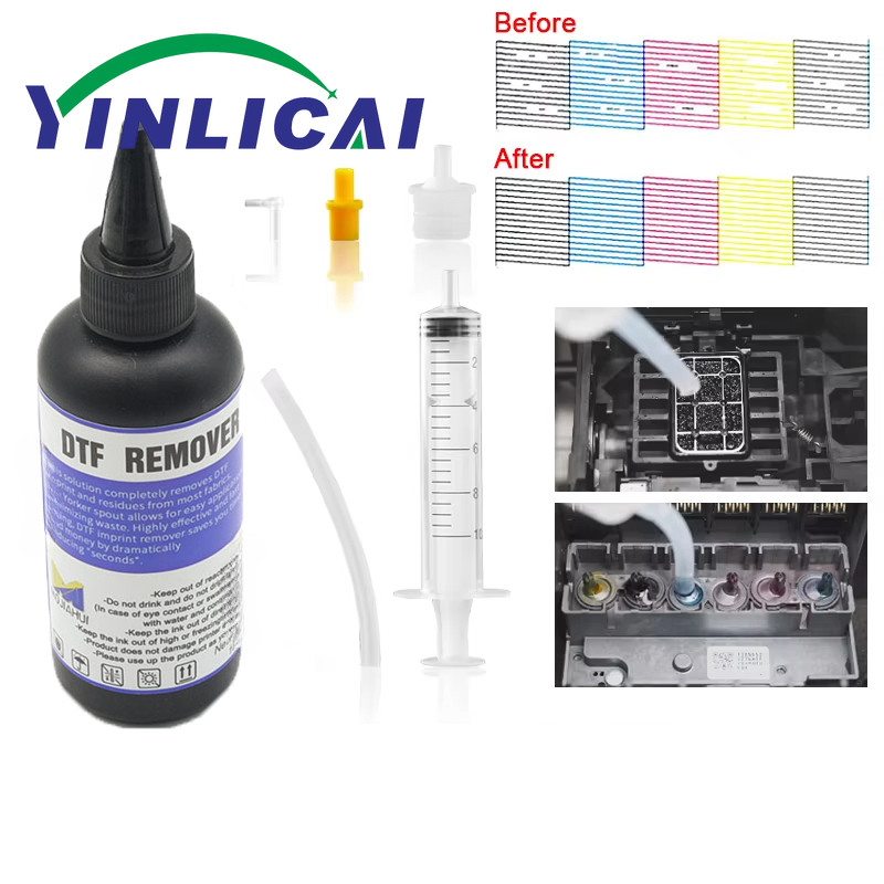 100ml DTF ทําความสะอาดสําหรับ EPSON L3110 L3210 L120 L5190 L3118 L360 หัวพิมพ์เครื่องมือทําความสะอาด